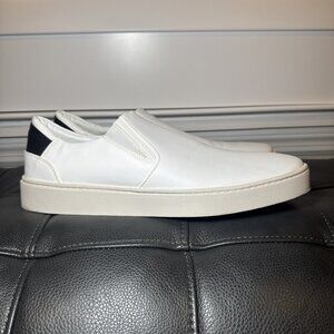 Thousand Fell Men's Slip On Low Top Sneaker White 11 US Black